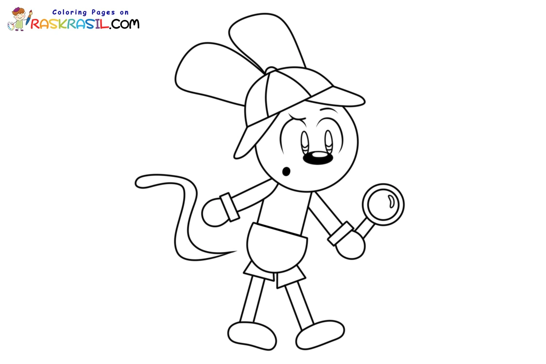 Riggy The Rabbit Monkey Coloring Pages 6