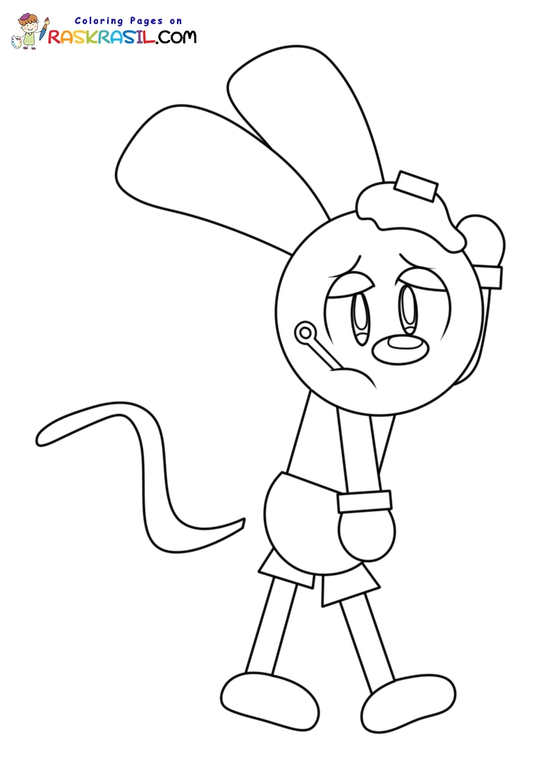 Riggy The Rabbit Monkey Coloring Pages 7