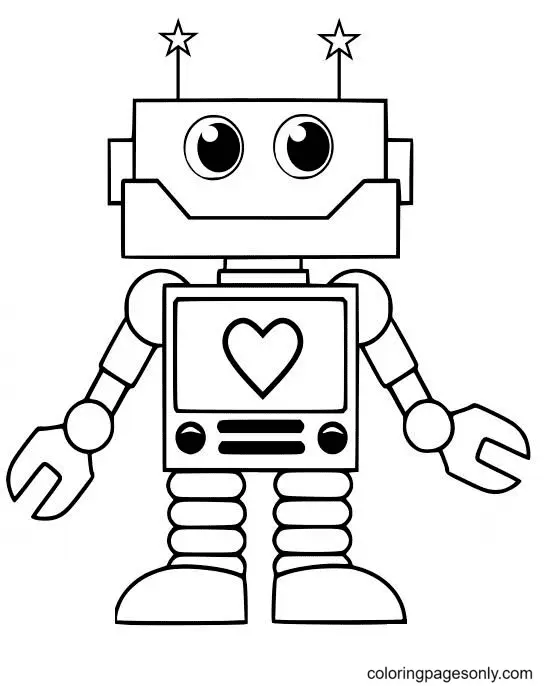 Robot Coloring Pages 4