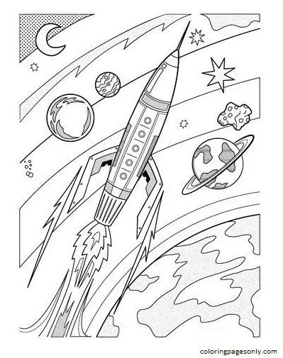 Raketen Ausmalbilder 8