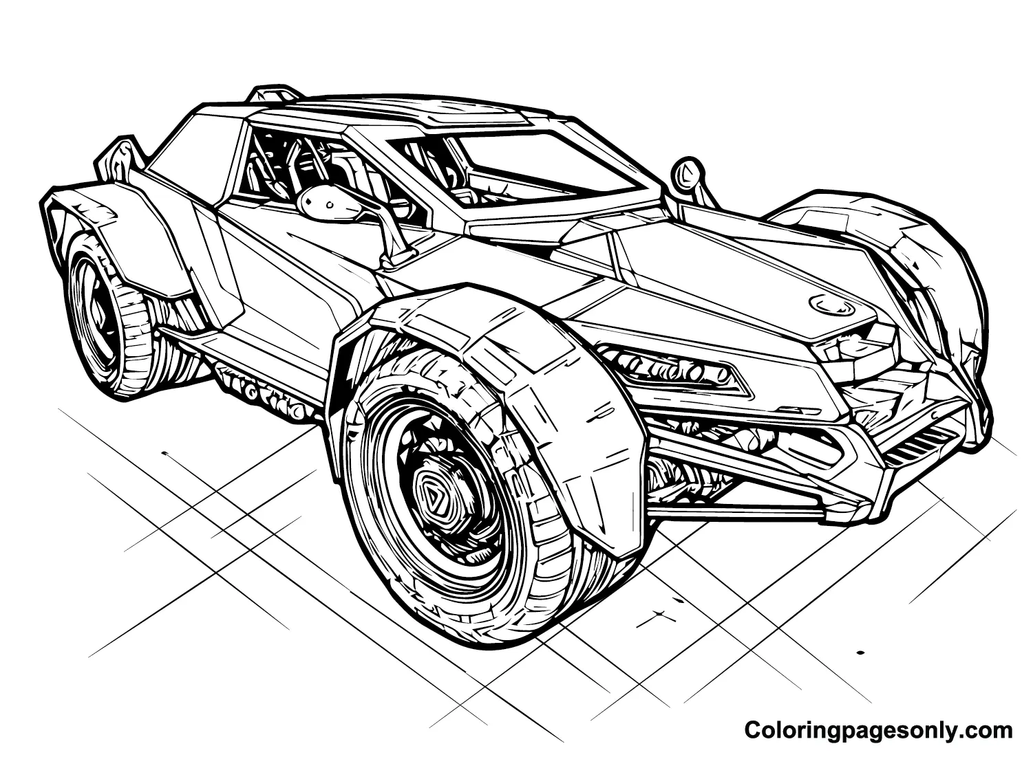 Rocket League Para Colorear 9