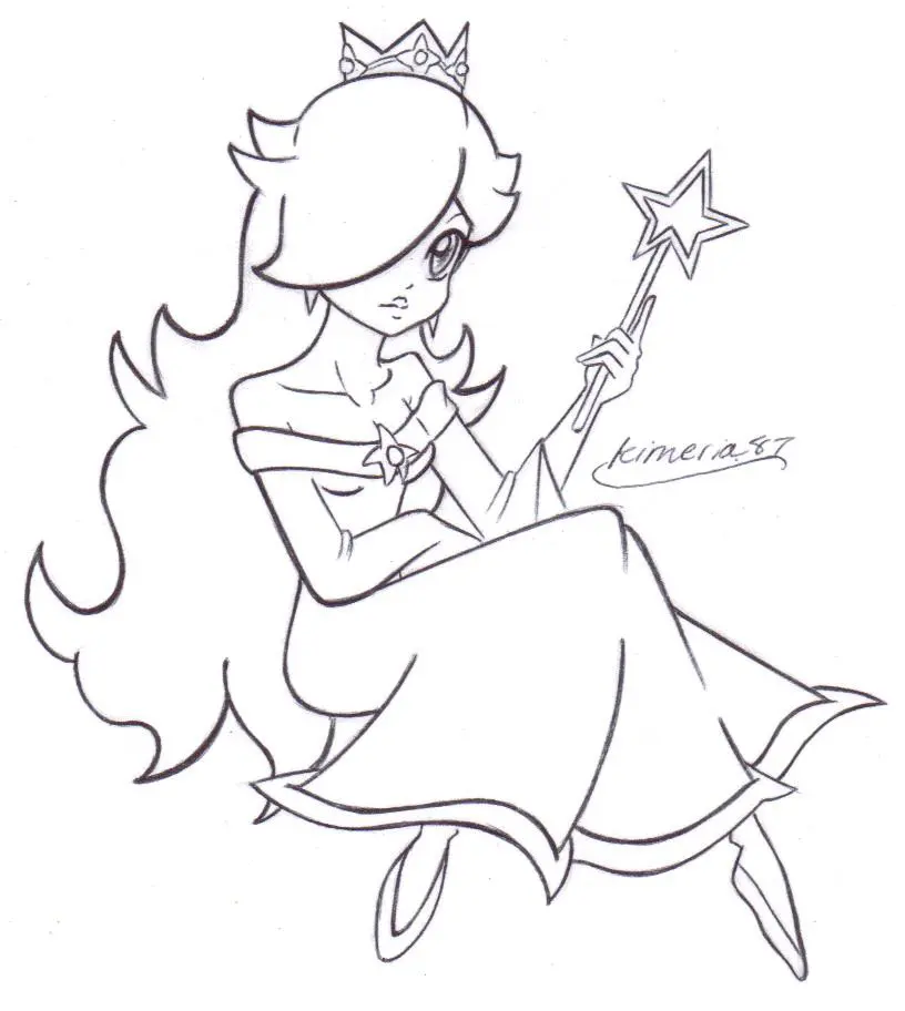 Rosalina Coloring Pages 4