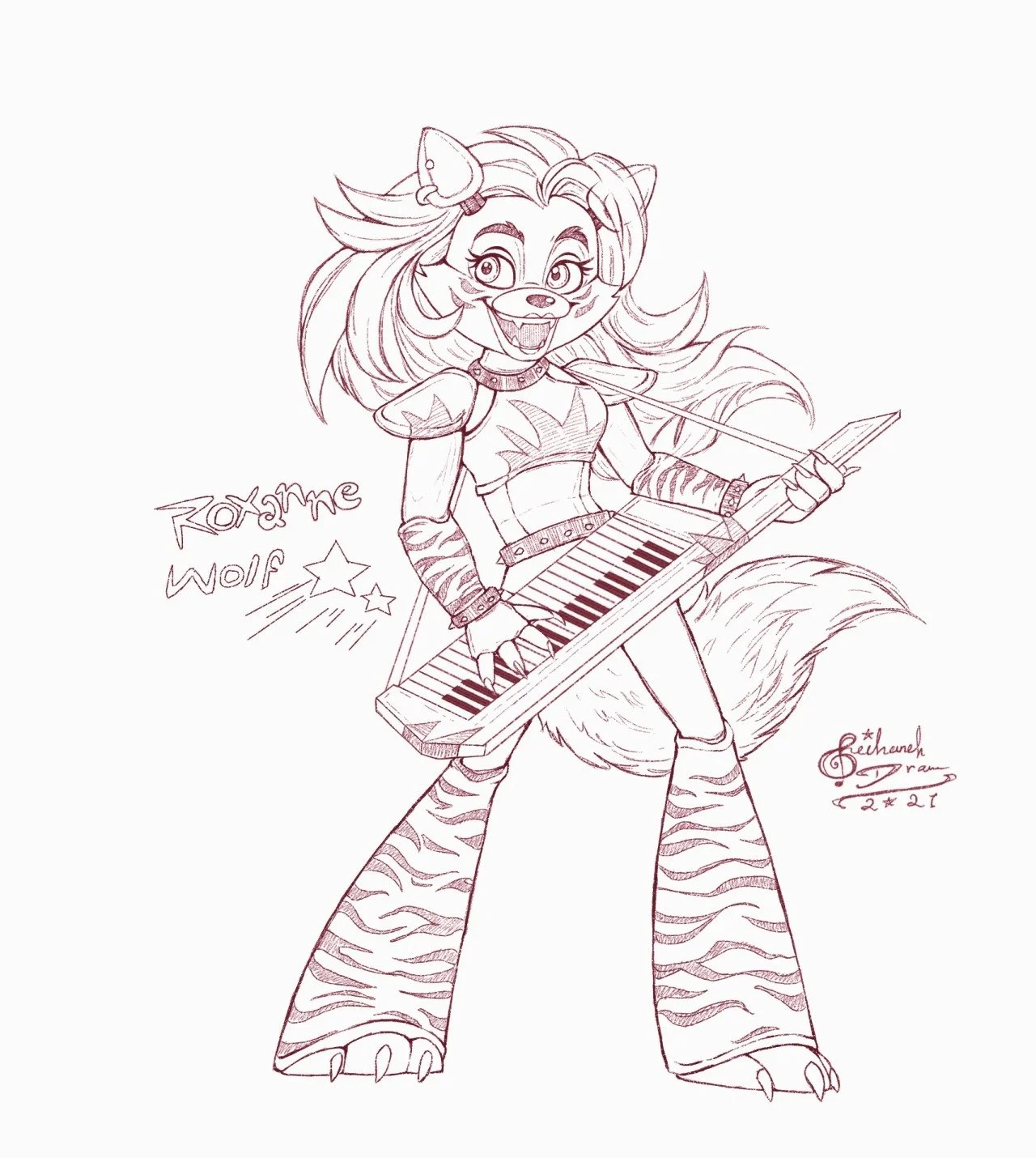 Roxanne Wolf Para Colorear 3