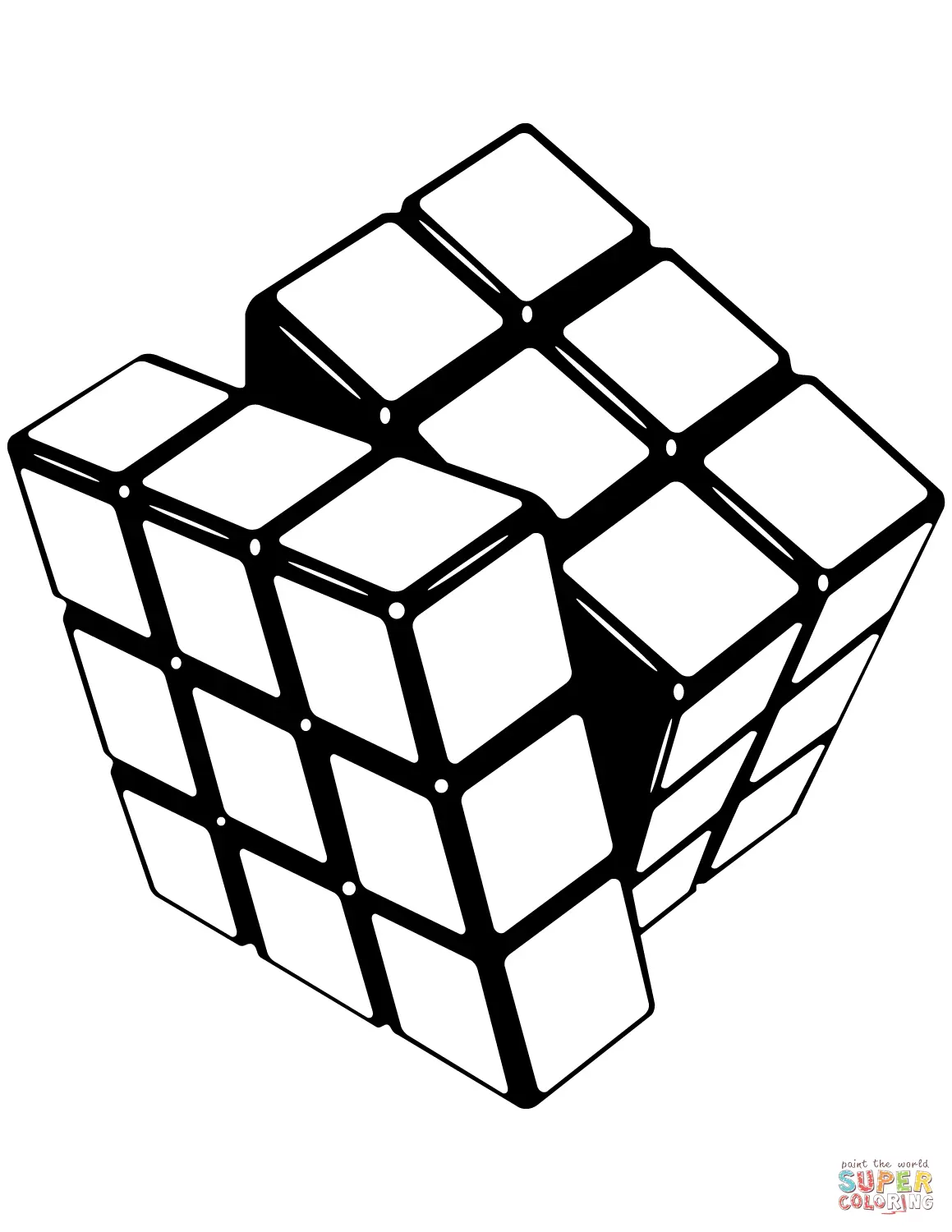 Rubiks Cube Coloring Pages 2