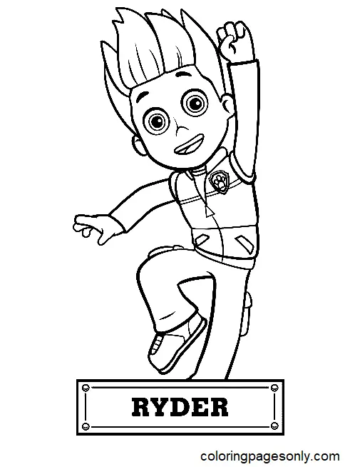 Ausmalbilder Ryder Paw Patrol 1