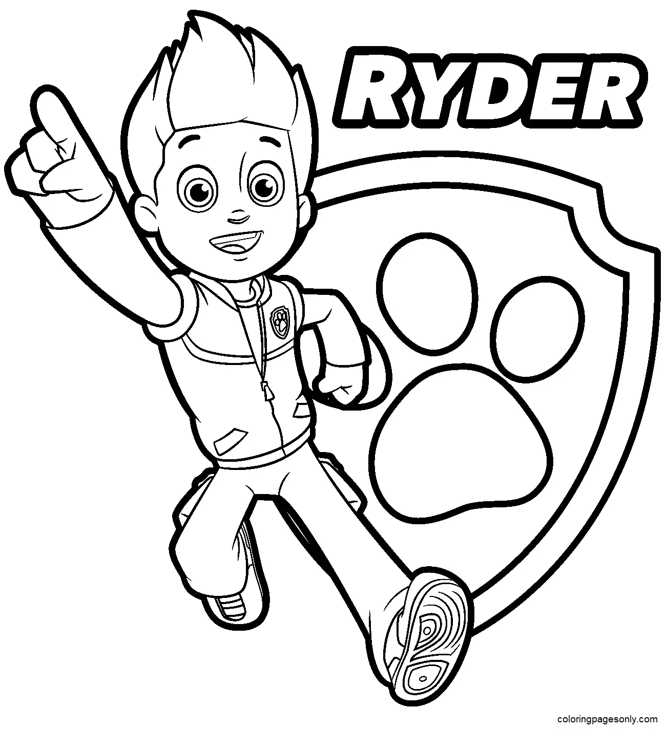 Ausmalbilder Ryder Paw Patrol 2
