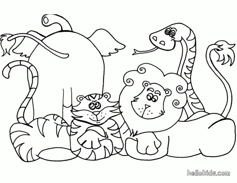 Desenhos de Animais Do Safari Para Colorir 2