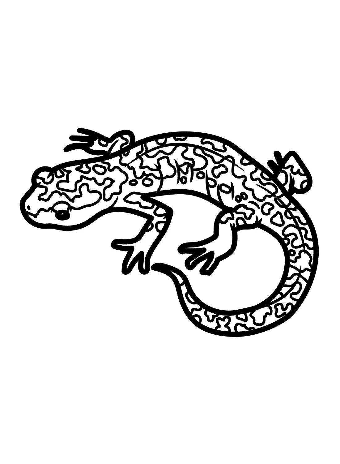 Salamander Coloring Pages 1