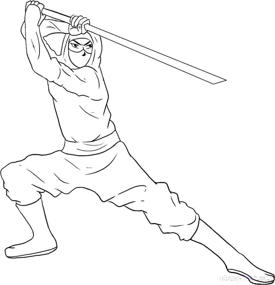 Samurai Para Colorear 107