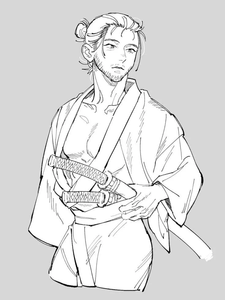 Samurai Para Colorear 15