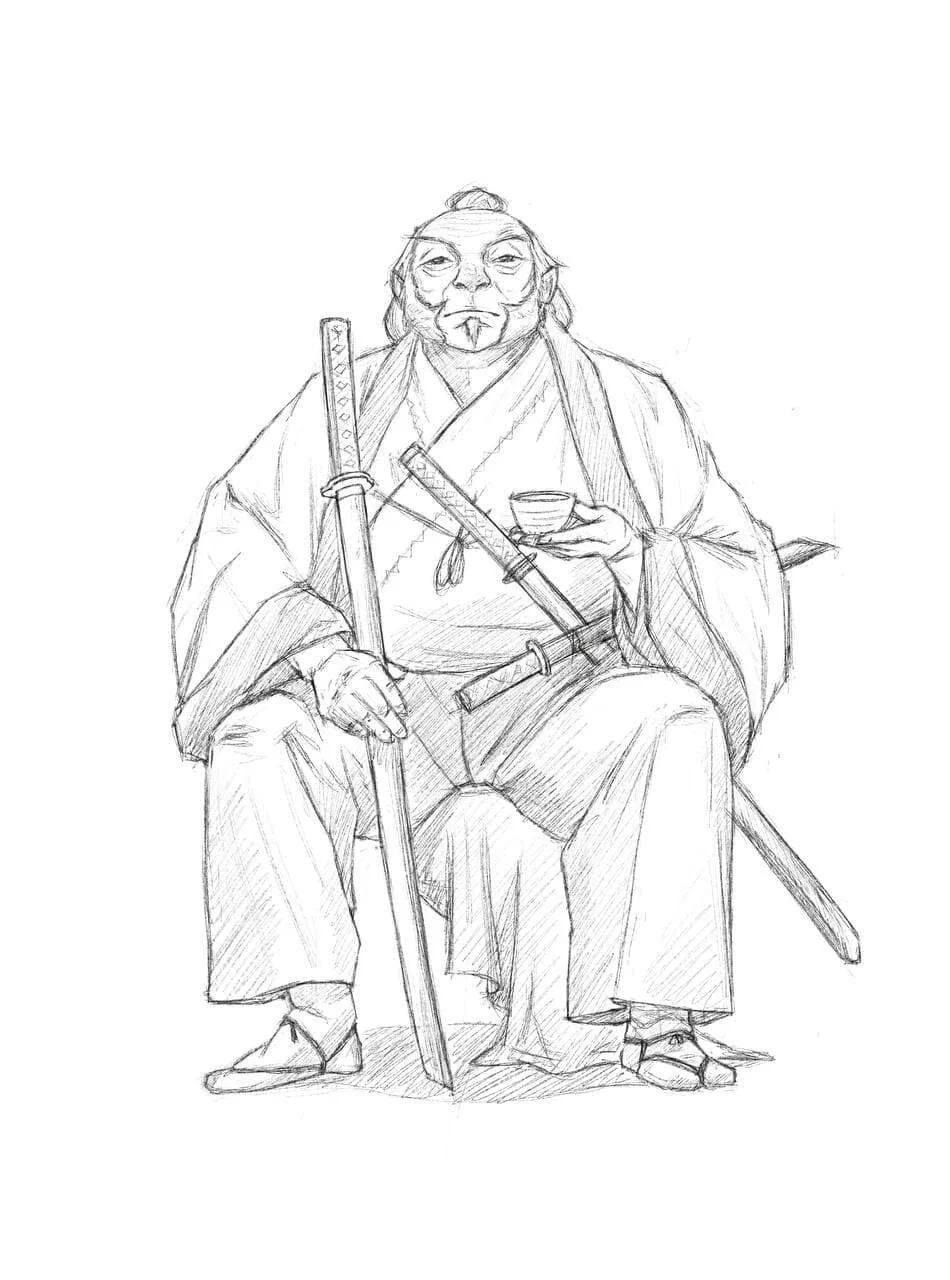 Samurai Para Colorear 21