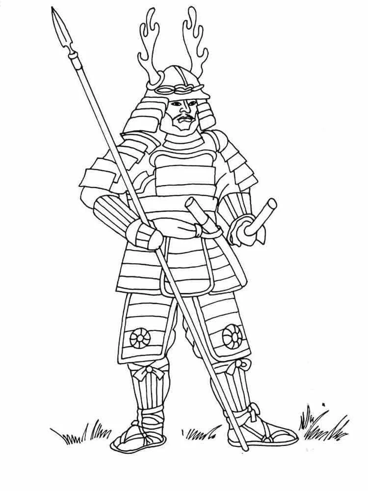 Samurai Para Colorear 22
