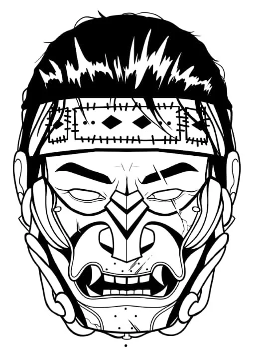 Samurai Para Colorear 23