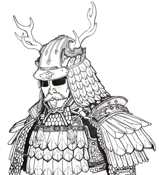 Samurai Para Colorear 25