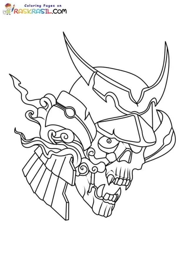 Samurai Para Colorear 3