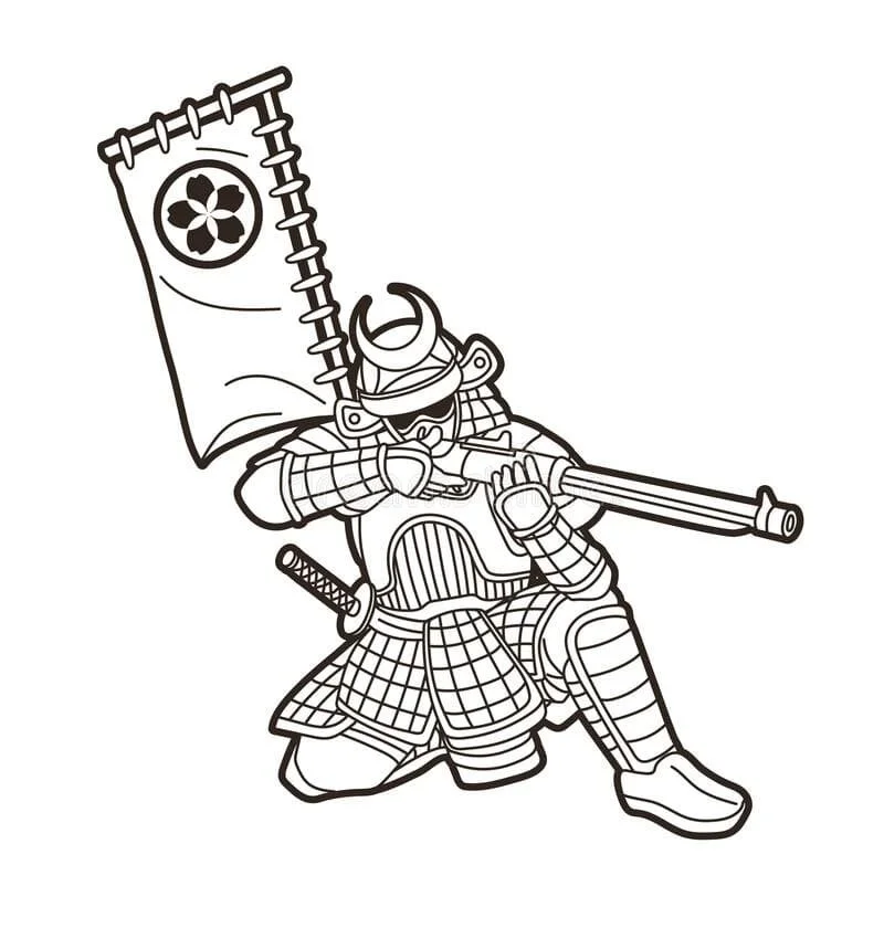 Samurai Para Colorear 32