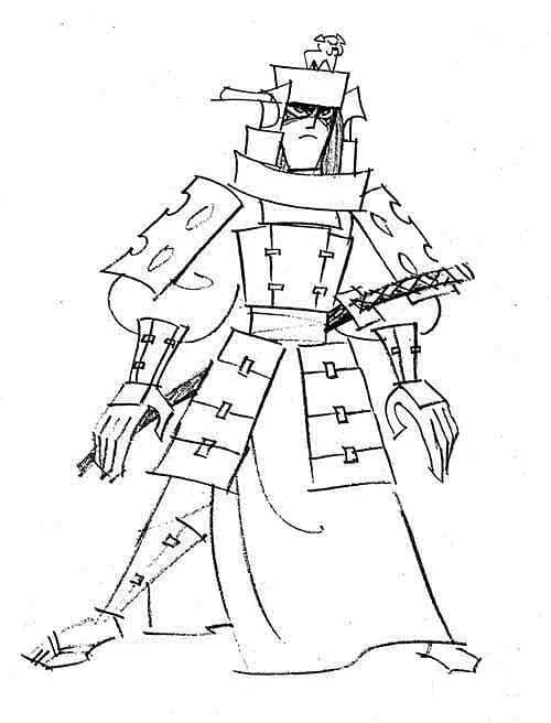 Samurai Para Colorear 33