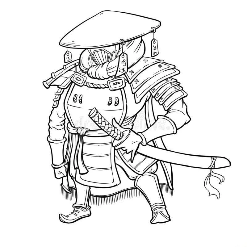 Samurai Para Colorear 36