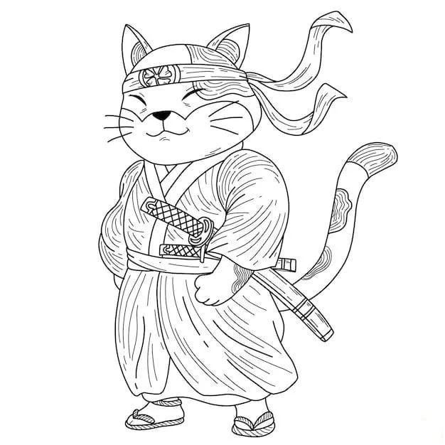 Samurai Para Colorear 38