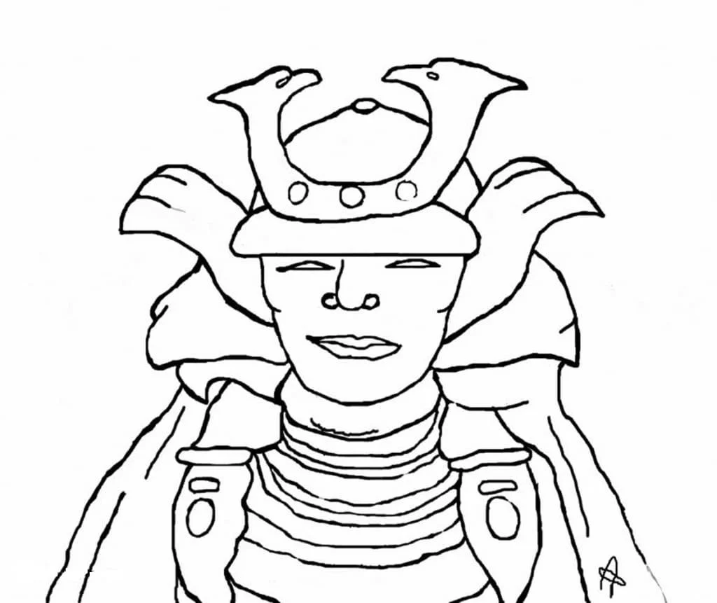 Samurai Para Colorear 39
