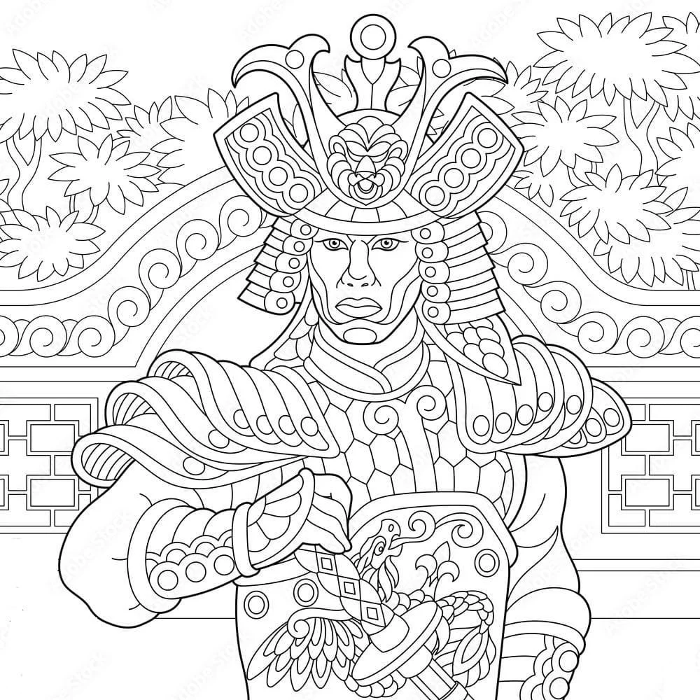 Samurai Para Colorear 41
