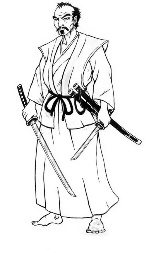Samurai Para Colorear 46