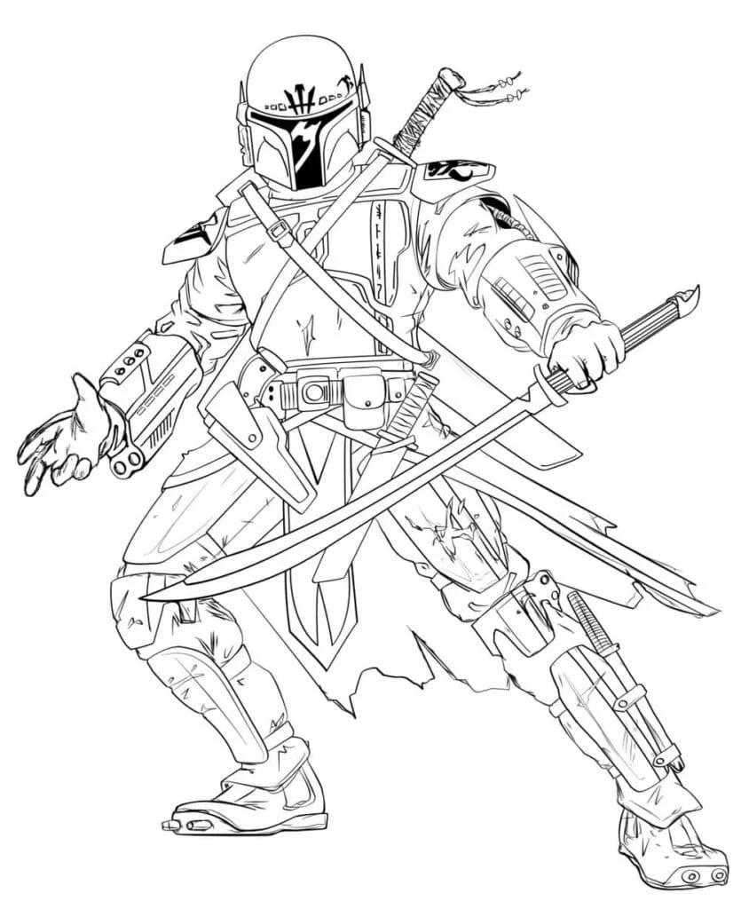 Samurai Para Colorear 47