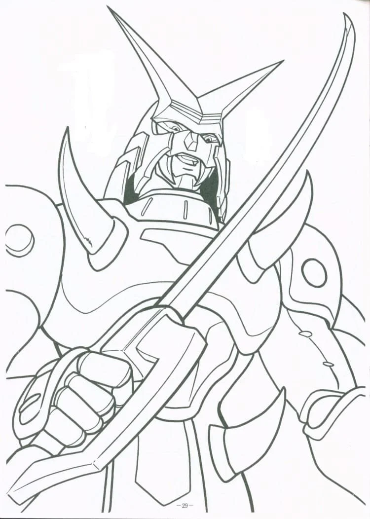 Samurai Para Colorear 48