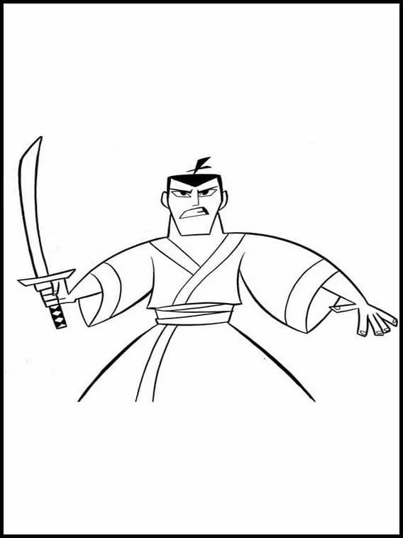 Samurai Para Colorear 55