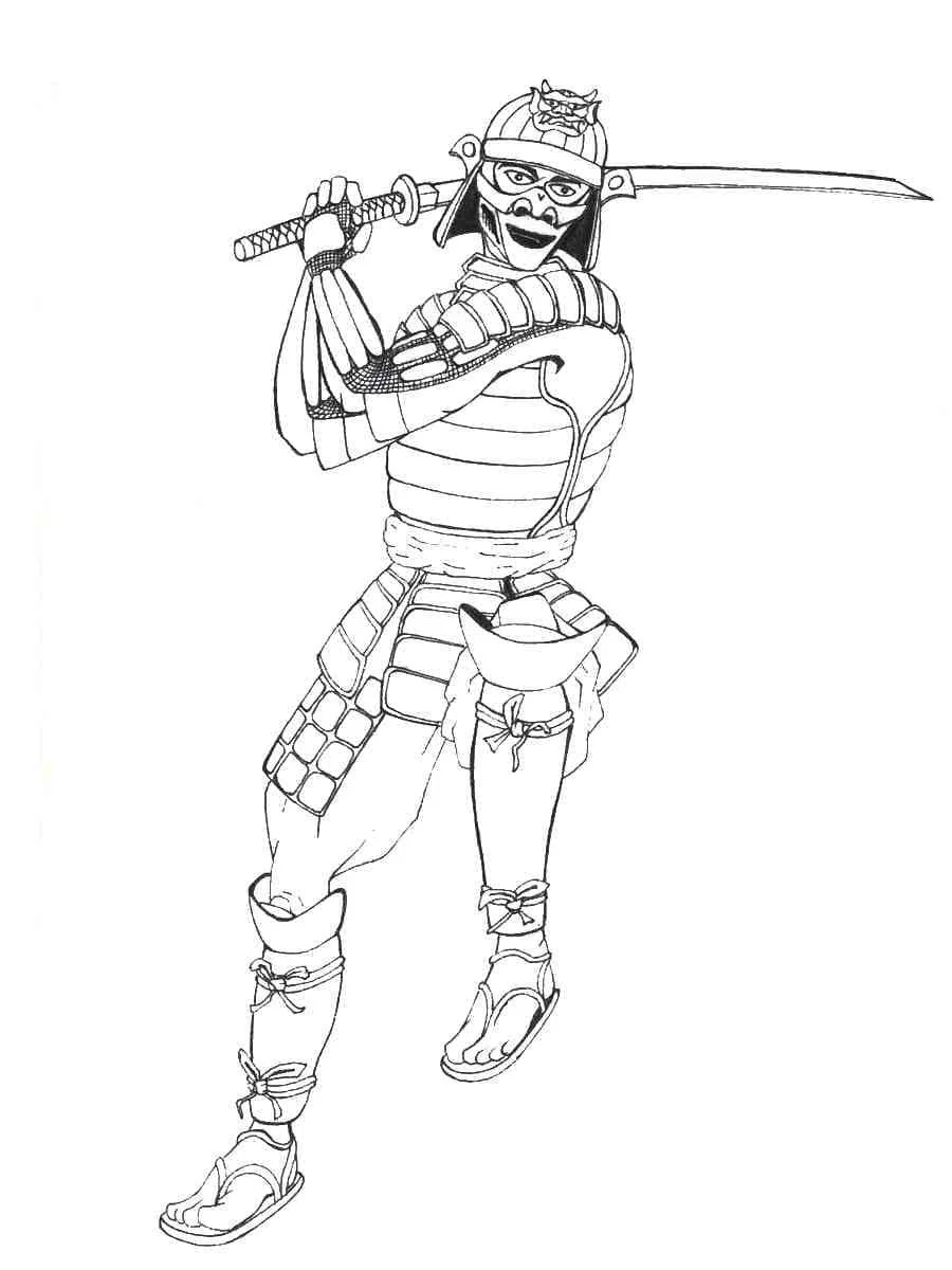 Samurai Para Colorear 67