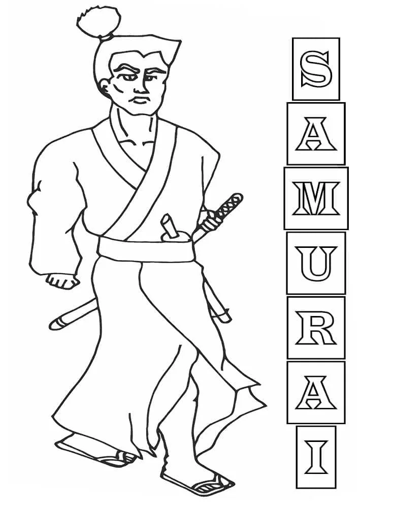 Samurai Para Colorear 69