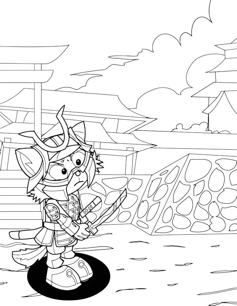 Samurai Para Colorear 74