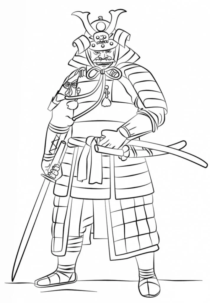 Samurai Para Colorear 84