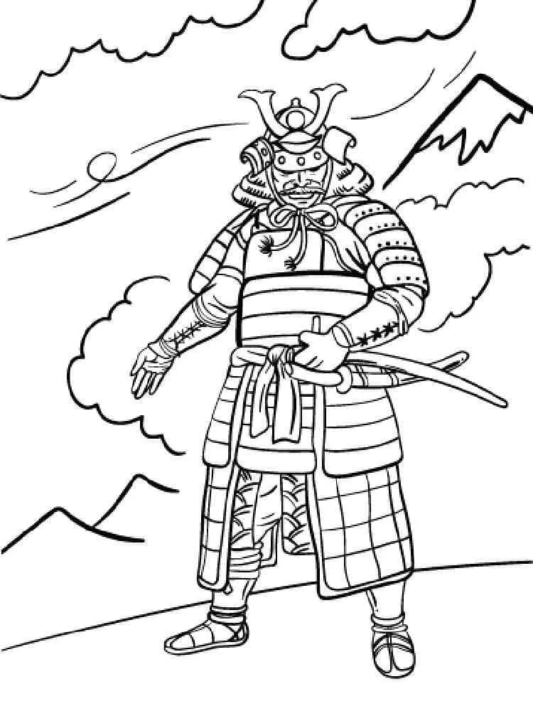 Samurai Para Colorear 86
