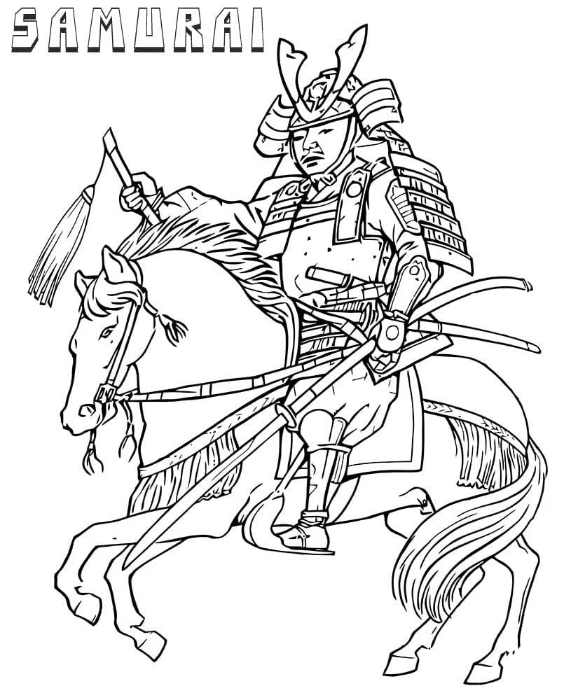 Samurai Para Colorear 90