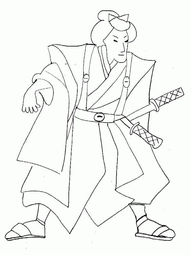 Samurai Para Colorear 94
