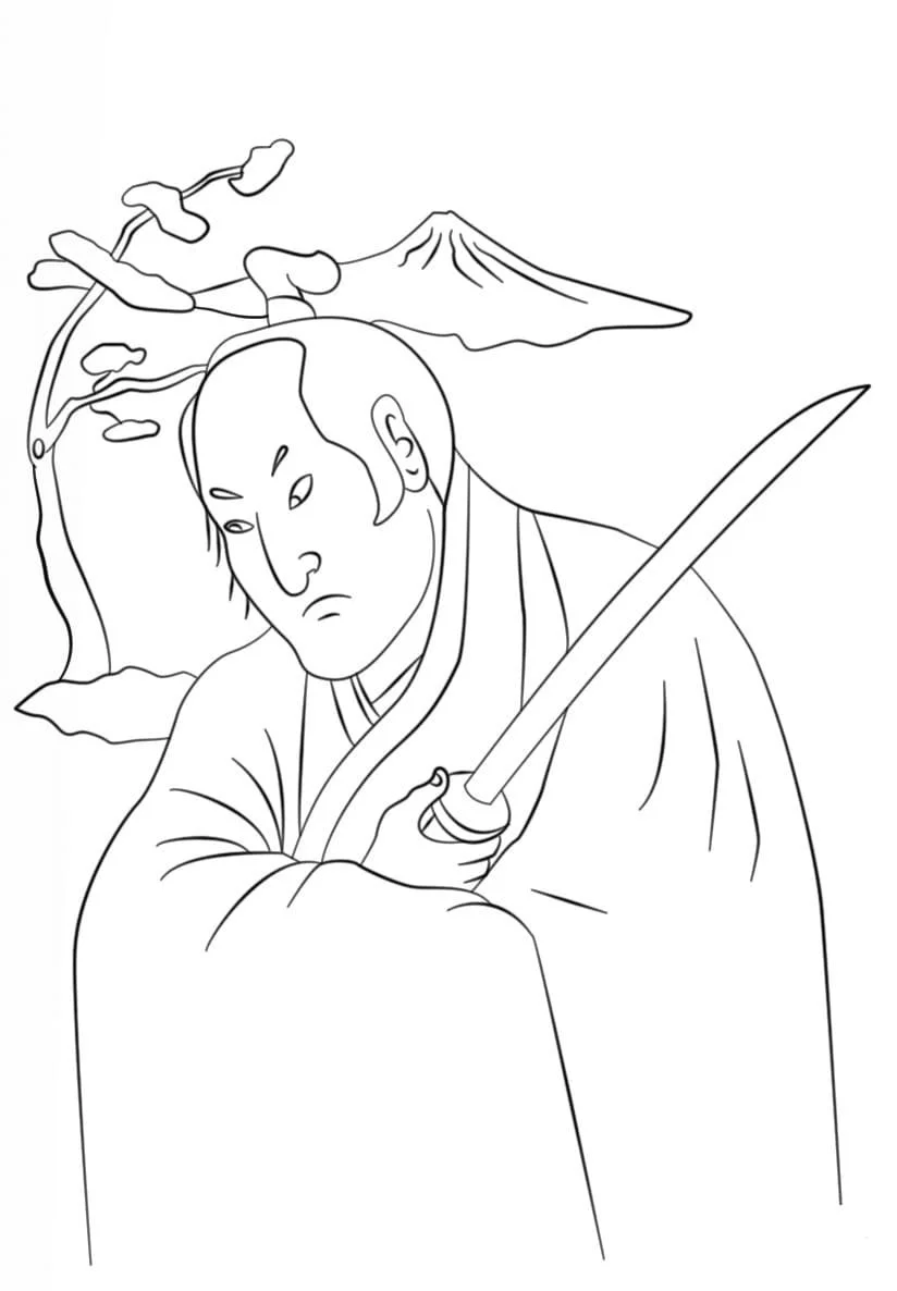 Samurai Para Colorear 95