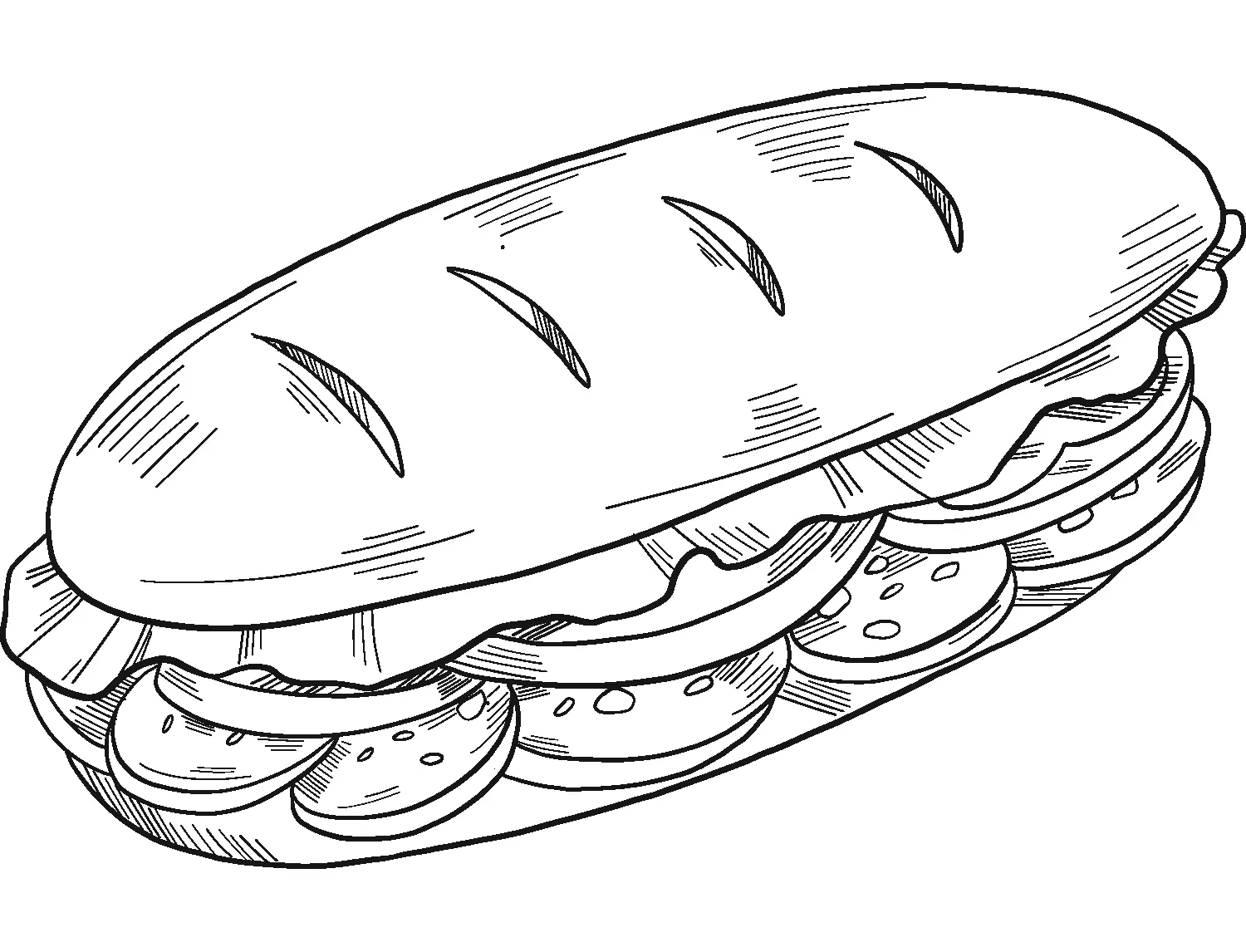 Sandwich Coloring Pages 24