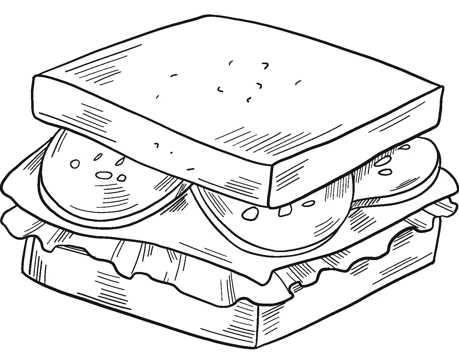 Sandwich Coloring Pages 26