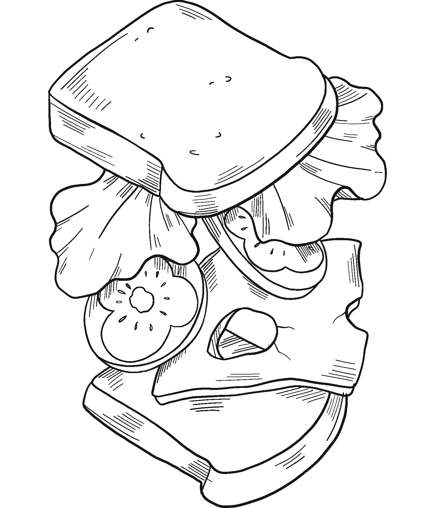 Sandwich Coloring Pages 31