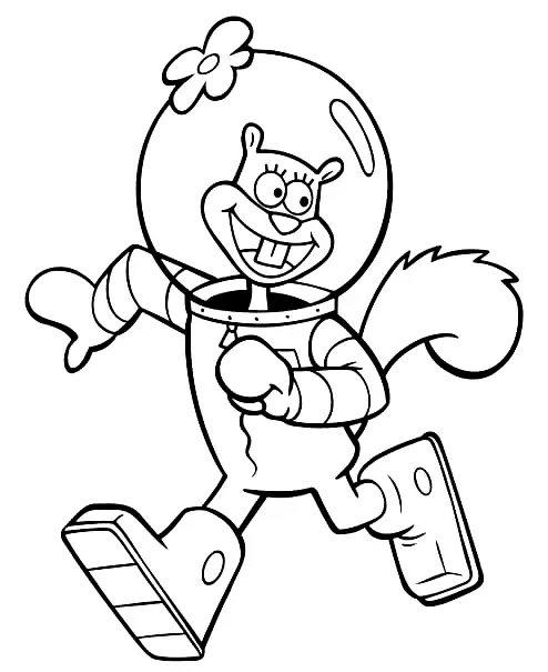 Sandy Cheeks Para Colorear 10