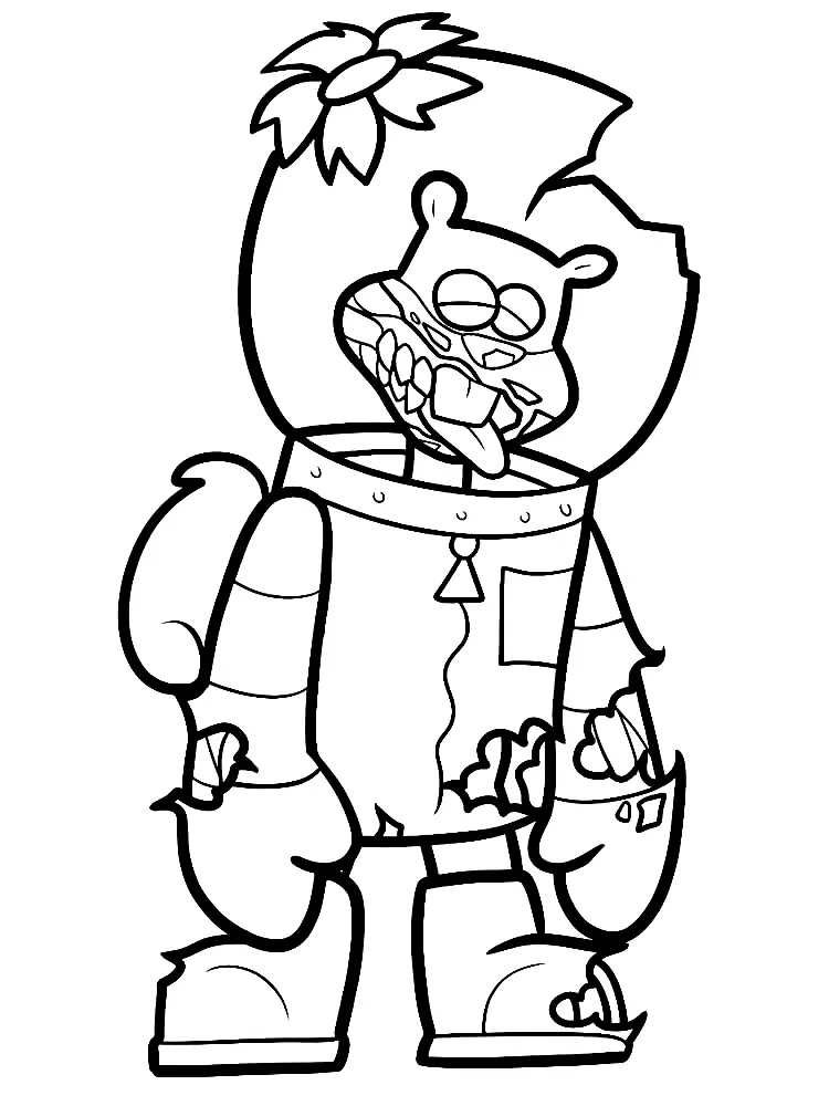 Sandy Cheeks Para Colorear 14