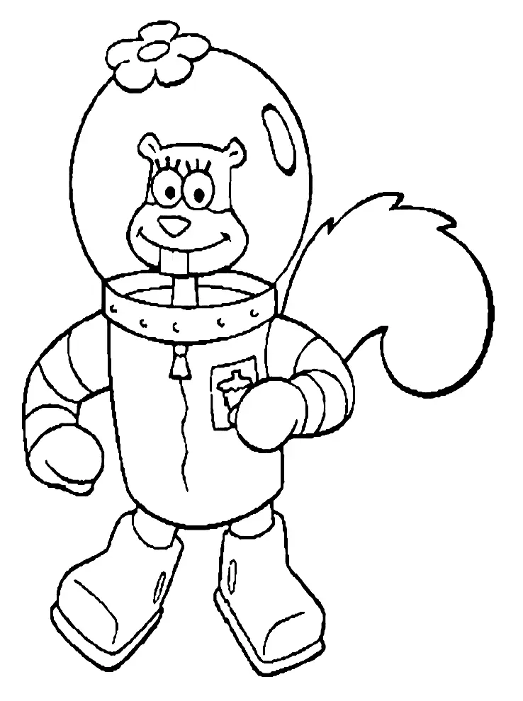 Sandy Cheeks Para Colorear 31