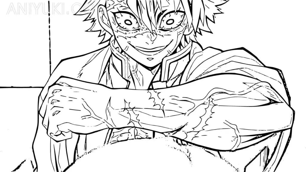 Sanemi Shinazugawa Coloring Pages 21