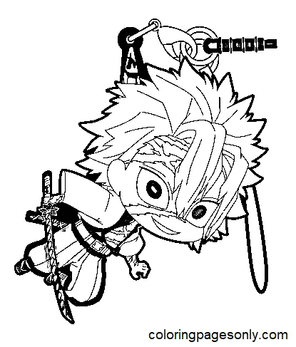 Desenhos de Sanemi Shinazugawa Para Colorir