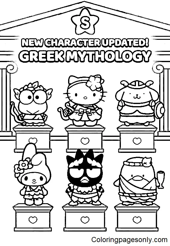 Personajes Sanrio Para Colorear
