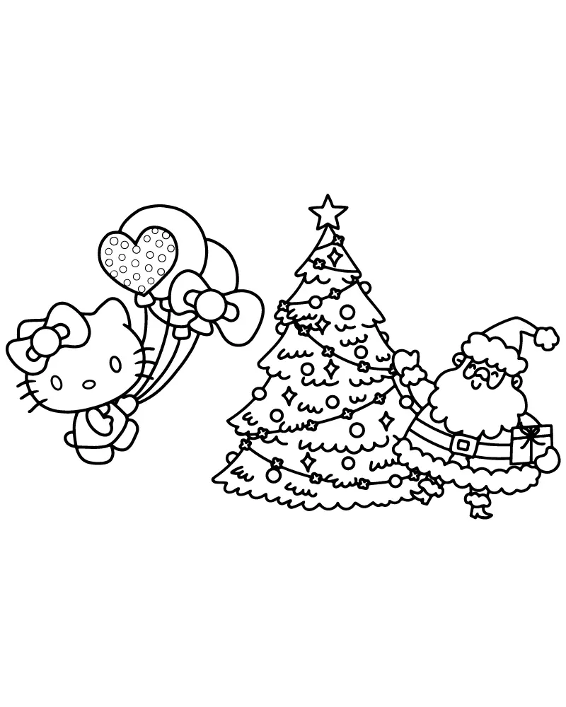 Navidad de Sanrio Para Colorear