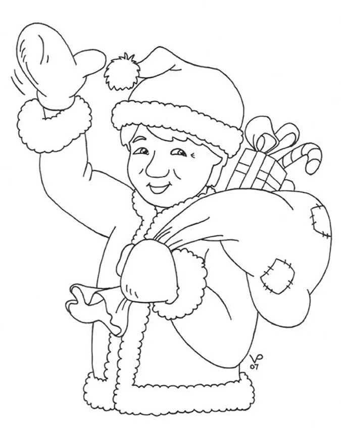 Santa Buddies Coloring Pages 9