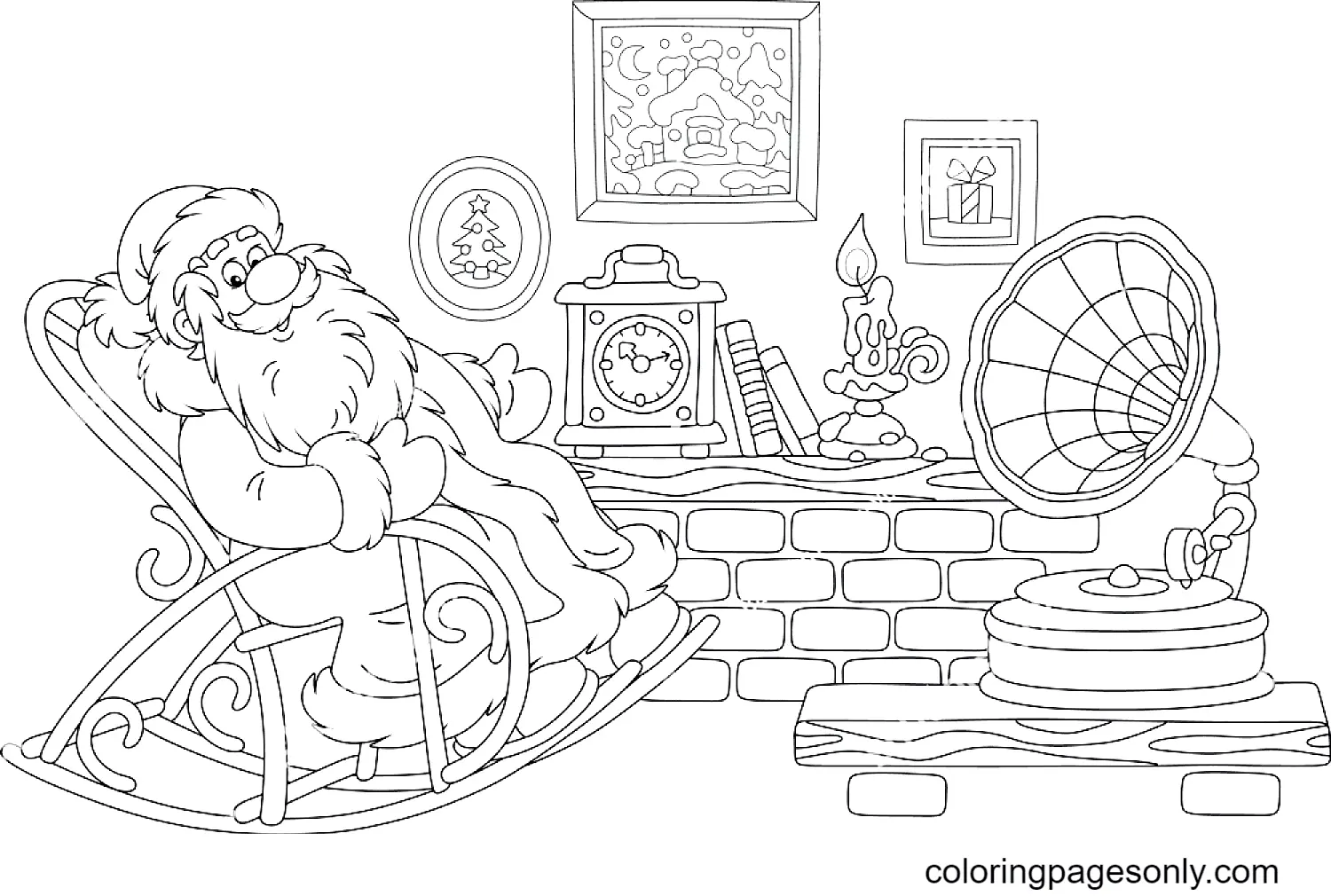 Desenhos de Santa Claus Para Colorir 122