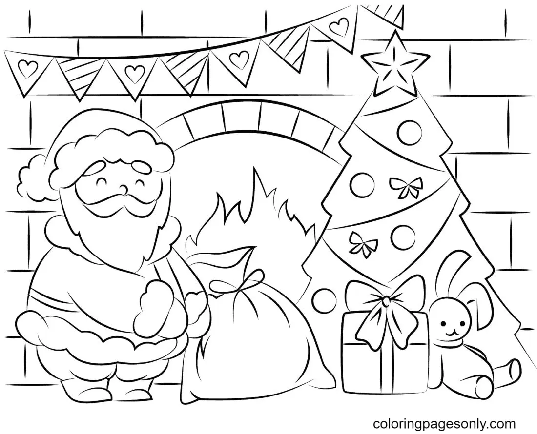 Desenhos de Santa Claus Para Colorir 123
